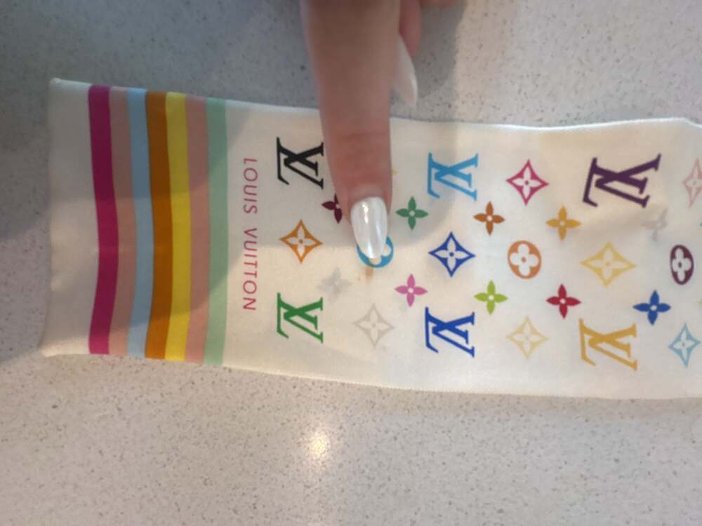 Louis Vuitton x Takashi Murakami Multicolor Monogram Silk Bandeau - Picture 2 of 6